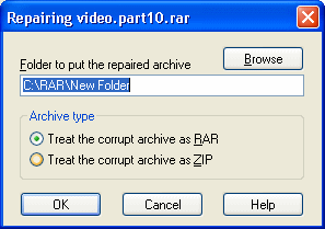 Solution Two to Fix WinRar Unexpected End of Archive Error Step Two