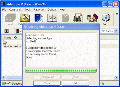 Solution Two to Fix WinRar Unexpected End of Archive Error Step Three