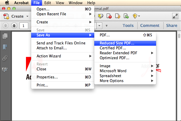 shrink pdf size for email mac