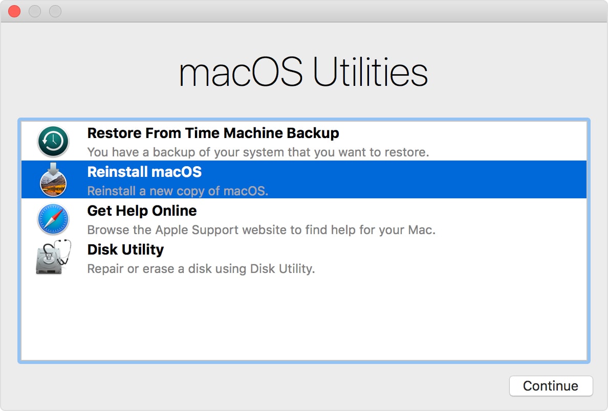 reinstall macos catalina