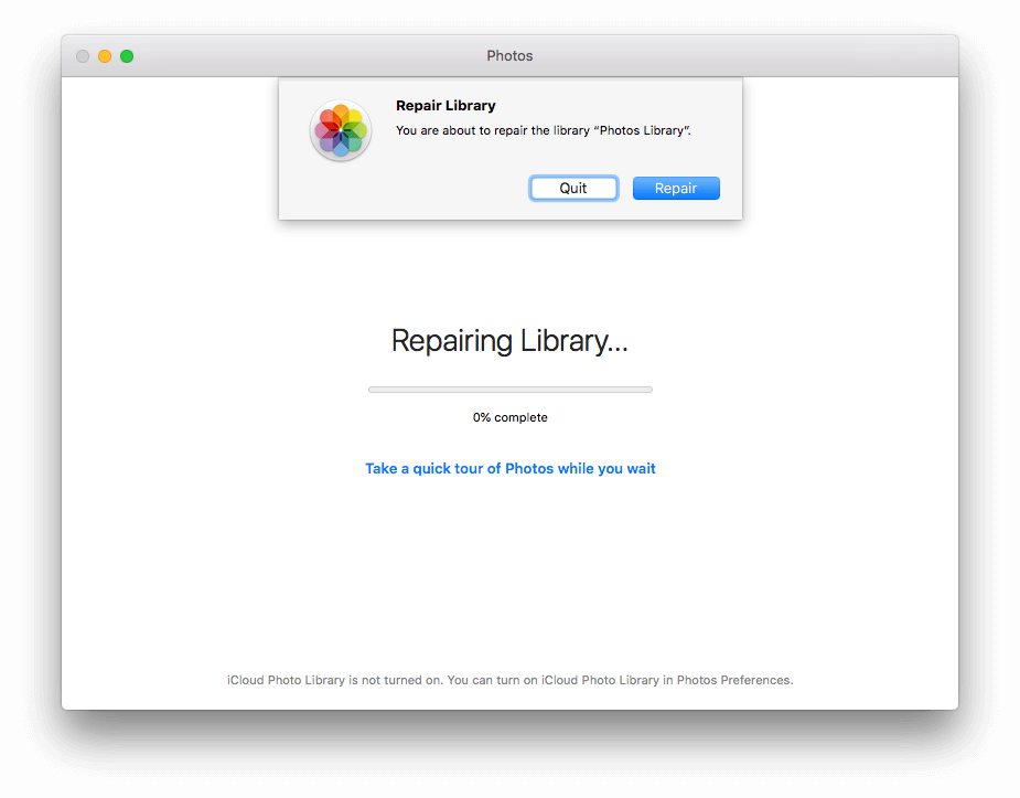 repair Photos library