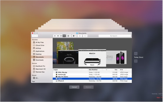 Mac Notes Disappeared Recovery- Time Machine