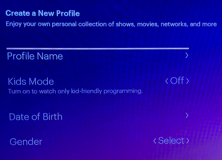 create a new Hulu profile on Roku and set parental controls