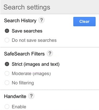 safe search on google android