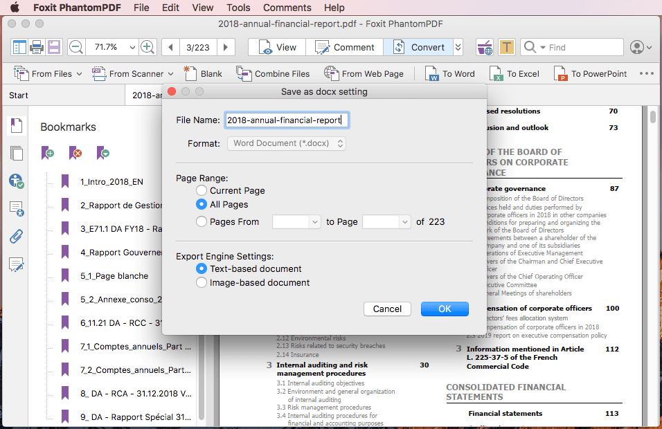 editing word document in mac