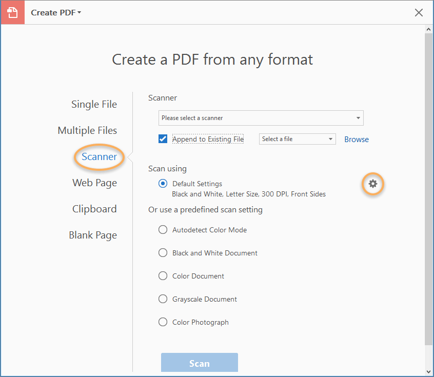 How to scan multiple pages into one PDF on Windows Adobe