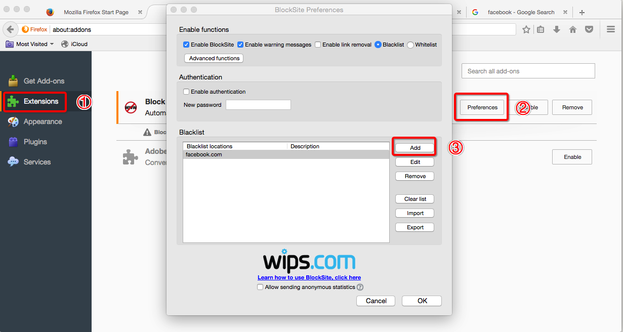 Block Websites on Firefox Using Add-ons Step 4