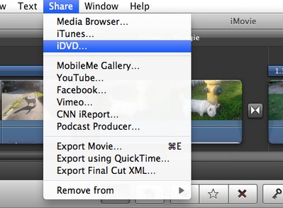 exporter imovie vers idvd