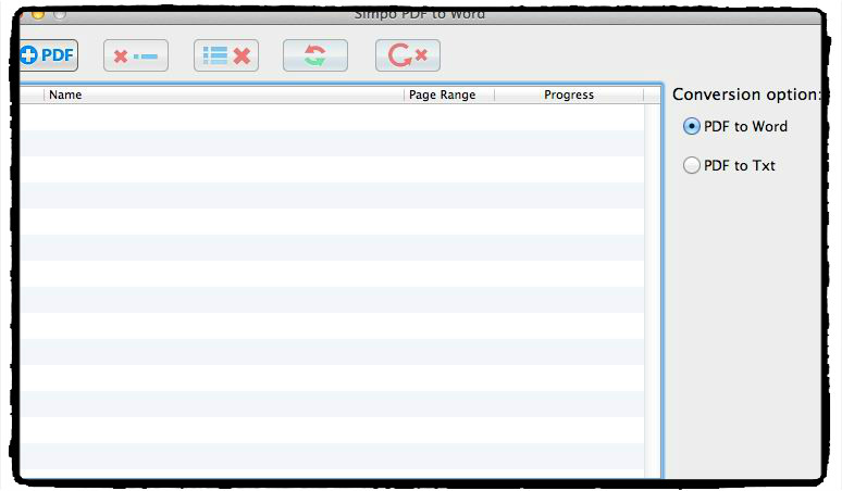 add files with simpo pdf to word converter