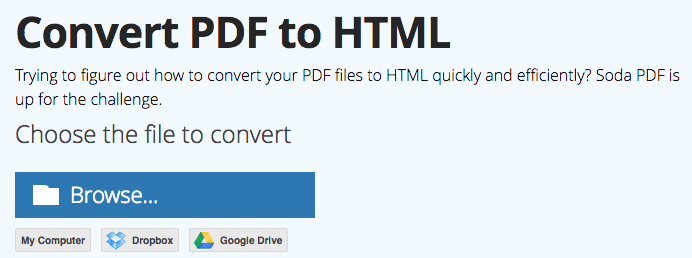 convert pdf to html online