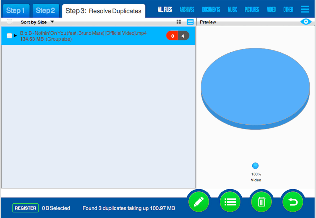 ccleaner duplicate finder content