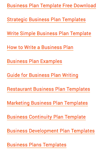 Business plans templates