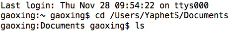 a screenshot of cd being typed in Terminal