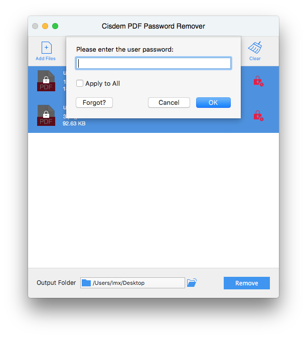 online pdf open password remover