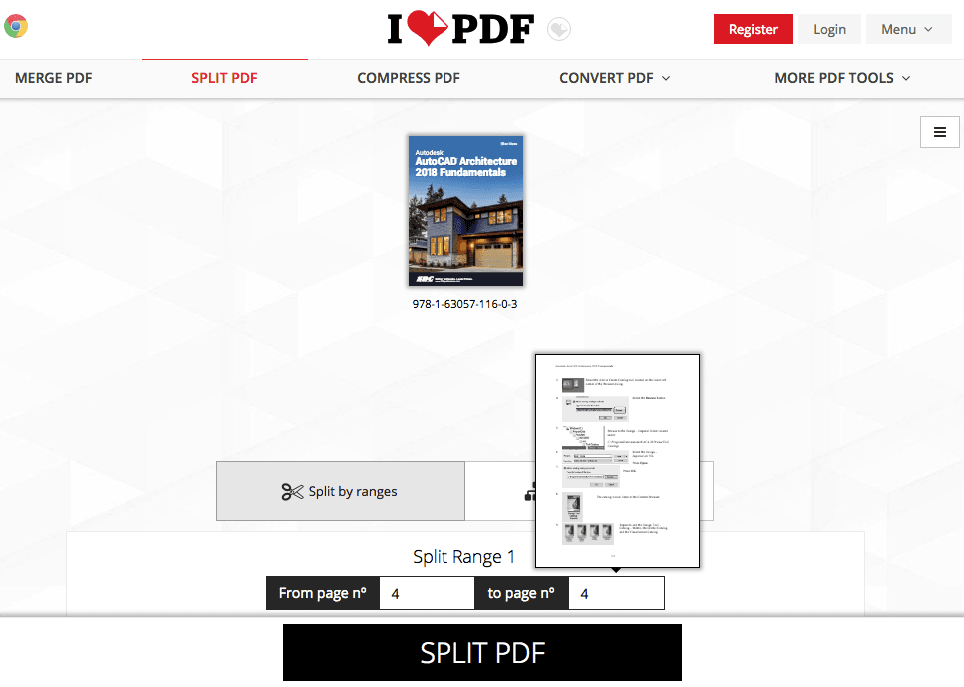 use online tools to save one page of a pdf