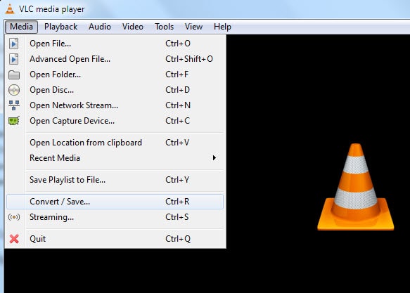 go to convert/save vlc
