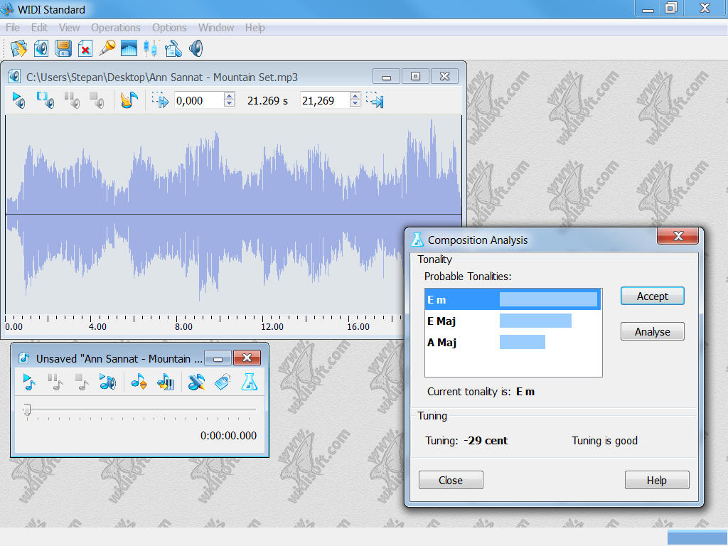 WIDI Recognition System