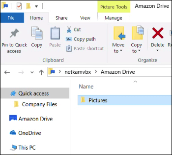 amazon drive desktop app change folder