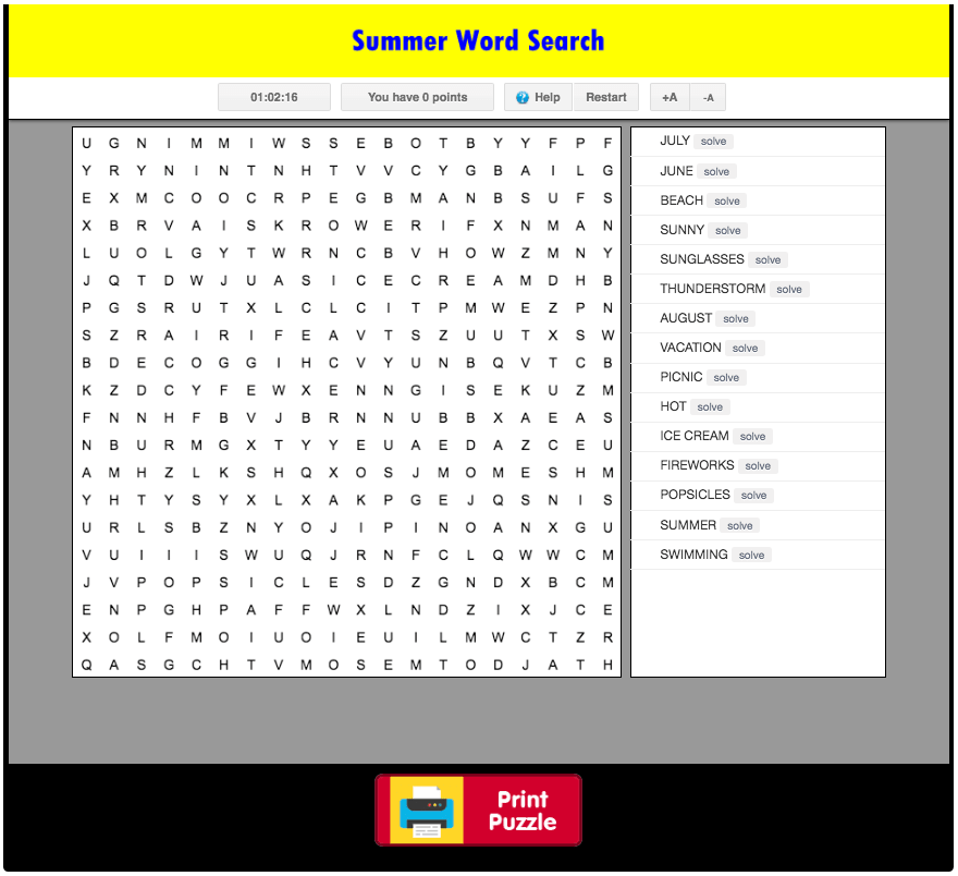 word search game