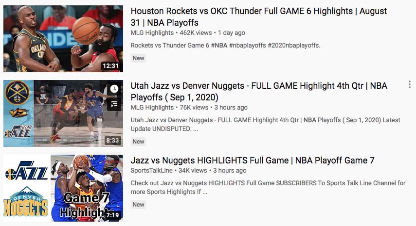 youtube nba sources