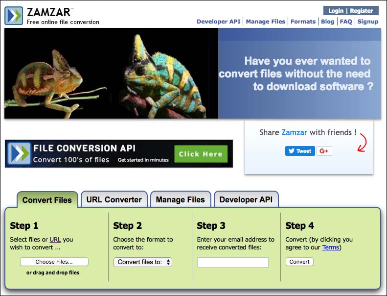 Convertir MP3 en MIDI en ligne - Zamzar